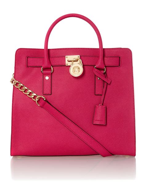 michael kors hamilton tote bag pink|Michael Kors nouveau Hamilton large.